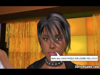 Hot 3D babes are interacting in some recorded gameplay